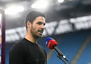 Manchester City V Arsenal 2020-21 Prints: Arsenal Manager Mikel Arteta Pre-Match Interview Ahead of Manchester City Clash (Premier League 2020-21)
