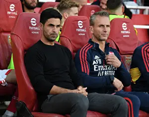 Arsenal Managers Mikel Arteta and Albert Stuivenberg Before Arsenal v Aston Villa, Premier League 2022-23