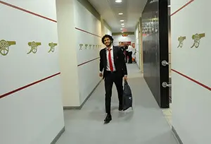 Arsenal V AFC Bournemouth 2016/17 Prints: Arsenal: Mohamed Elneny's Pre-Match Focus at Emirates Stadium (Arsenal v AFC Bournemouth)