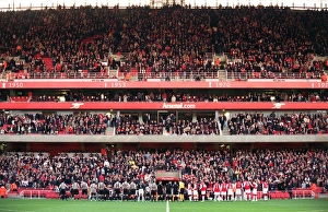 Arsenal V Newcastle United 2006-07 Prints: The Arsenal and Newcastle teams line up before the match