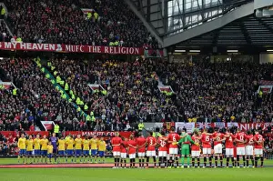 Manchester Prints: Arsenal at Old Trafford: Minutes of Silence before Manchester United Clash (2013-14)