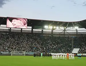 FC Zurich V Arsenal 2022-23 Prints: Arsenal Pays Tribute: Minute of Silence for Queen Elizabeth at Europa League Match vs