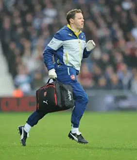 West Bromwich Albion V Arsenal 2014/15 Prints: Arsenal Physio Colin Lewin at West Bromwich Albion Match, 2014/15 Premier League