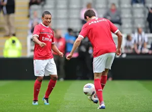 Newcastle United V Arsenal 2011-12 Prints: Arsenal Players Alex Oxlade-Chamberlain and Carl Jenkinson Before Newcastle United Match