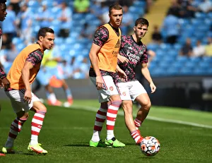 Manchester City V Arsenal 2021-22 Prints: Arsenal Players Cedric, Calum Chambers