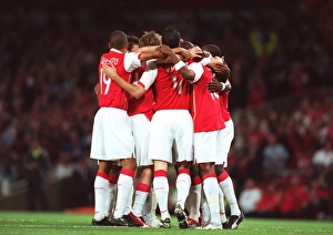 The Arsenal players celebrate the 2nd goal scored by Alex Hleb The Arsenal players celebrate the 2nd goal scored by Alex Hleb