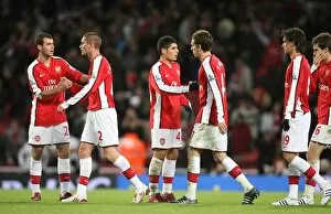 Images Dated 11th November 2008: Arsenal players celebrate after the match
