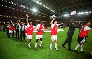 Arsenal V Southampton FA Cup Final Prints: Arsenal players celebrate after the match. Arsenal 1: 0 Southampton. The F