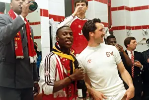 Arsenal Players celebrate winning the League Chamionship