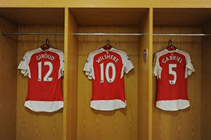 Arsenal V Norwich City 2015-16 Prints: Arsenal Players in the Changing Room Before Arsenal vs