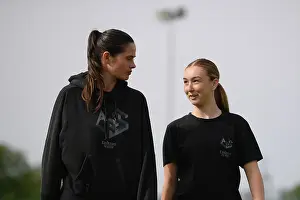 Everton Women V Arsenal Women 2022-23 Prints: Arsenal Players Checking the Pitch Before Everton vs Arsenal (2022-23) FA Women's Super League Match