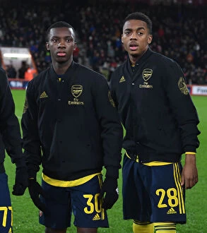 Images Dated 28th January 2020: Arsenal Players Eddie Nketiah and Joe Willock Before FA Cup Clash vs AFC Bournemouth
