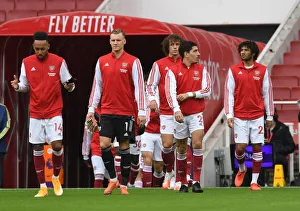 Arsenal Players Before Empty Emirates: Aubameyang, Leno, Bellerin, Elneny vs Sheffield United (2020-21)