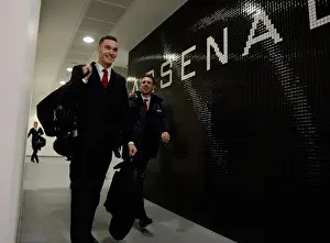 Arsenal V Tottenham Hotspur 2013-14 Prints: Arsenal Players Entering the Changing Room Before the Arsenal v Tottenham FA Cup Third Round Match