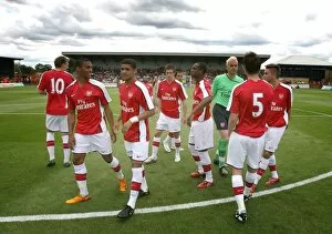 Arsenal players before the first pre season match