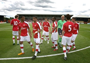 Barnet V Arsenal 2008-09 Prints: Arsenal players before the first pre season match