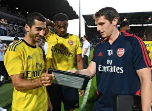 Angers SCO V Arsenal 2019-20 Prints: Arsenal Players Mkhitaryan and Willock Review Match Stats (Angers Friendly 2019)