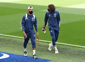 Arsenal Players Pierre-Emerick Aubameyang and Matteo Guendouzi Arrive at Brighton & Hove Albion Stadium for Premier League Match (2020)