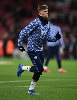 Arsenal Players Pre-Match Warm-Up: Arsenal vs. Wolverhampton Wanderers at Emirates Stadium (2021-22)
