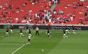 Arsenal V Portsmouth 2007-08 Prints: Arsenal Players Prepare for 3:1 Victory over Portsmouth in Barclays Premier League at Emirates Stadium (2007)
