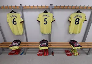 Arsenal Players Prepare: An Intimate Look into the Changing Room Before the Brighton Match, 2021-22 Premier League