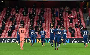 Arsenal Players Salute Fans Before Europa League Clash vs. Rapid Wien