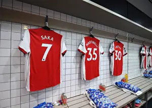 Tottenham Hotspur V Arsenal 2021-22 Prints: Arsenal Players Shirts in the Changing Room Before Tottenham Clash (2021-22)