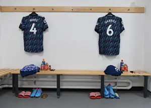 Arsenal Players Shirts in Wolverhampton Wanderers Changing Room - Premier League Clash