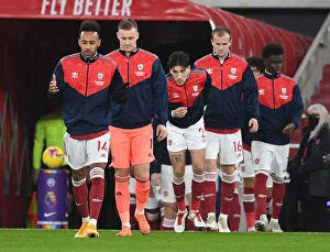 Arsenal Players Walk Out Before Arsenal vs Burnley, Premier League 2020-21