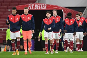 Arsenal V Burnley 2020-21 Prints: Arsenal Players Walk Out before Arsenal vs Burnley, Premier League 2020-21