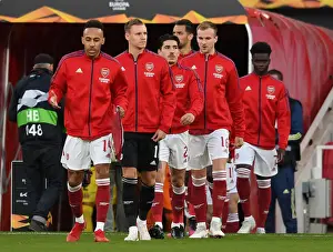 Arsenal V Villarreal 2020-21 Prints: Arsenal Players Walk Out Before Empty Emirates Stadium for Europa League Semi-Final vs Villareal CF