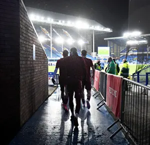 Everton V Arsenal 2020-21 Prints: Arsenal Players Warm Up Ahead of Everton Clash in Premier League