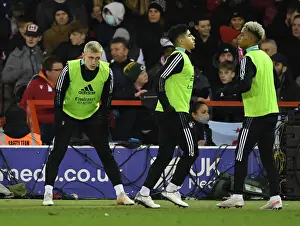 Arsenal Players Warm Up Ahead of Nottingham Forest FA Cup Clash