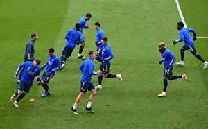 Arsenal Players Warm Up Ahead of Sheffield United Showdown in Premier League