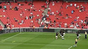 Arsenal V Portsmouth 2007-08 Prints: Arsenal Players Warm Up Before Triumphant 3:1 Victory Over Portsmouth in Barclays Premier League