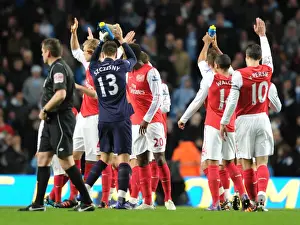 Manchester City V Arsenal 2011-12 Prints: Arsenal Players Wave to Fans Before Manchester City Clash (2011-12)