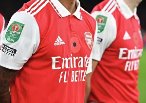 Arsenal V Brighton And Hove Albion - Carabao Cup 2022-23 Prints: Arsenal Players Wear Poppies Ahead of Carabao Cup Clash vs. Brighton & Hove Albion