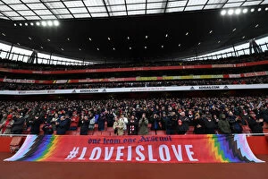 Images Dated 27th November 2021: Arsenal Pride: Arsenal Gay Gooners Banner at Emirates Stadium During Arsenal vs Newcastle United