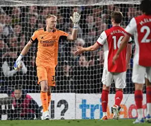 Arsenal: Ramsdale and Holding Celebrate on the Field during Chelsea Clash (2021-22)