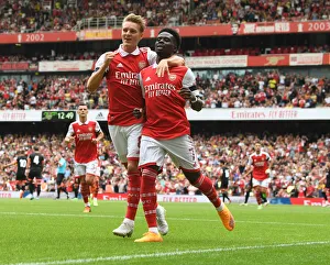 Arsenal V Sevilla - Emirates Cup 2022 Prints: Arsenal: Saka and Odegaard Score First Goals, Secure Emirates Cup Victory