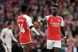Arsenal: Saka Passes Captaincy to Nketiah vs Sheffield United (2023-24)