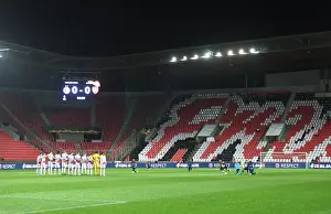 Arsenal and Slavia Prague Players Take a Knee before UEFA Europa League Quarterfinal Match in Prague