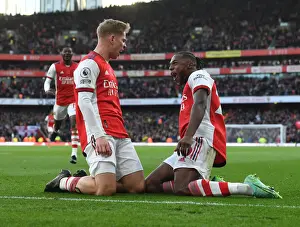 Arsenal: Smith Rowe and Tavares Celebrate Goal Against Watford (2021-22)