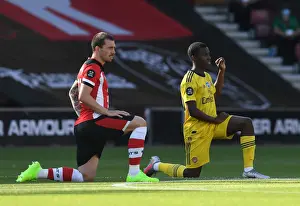 Southampton V Arsenal 2019-20 Prints: Arsenal & Southampton Players Take a Knee Before 2019-20 Premier League Match