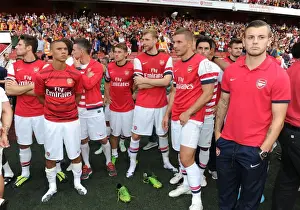 Arsenal V Galatasaray 2013-14 Prints: Arsenal Squad Gather Before Emirates Cup Match Against Galatasaray (2013-14)