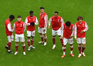 Arsenal Squad Gathers Before Arsenal vs Sheffield United, Premier League 2020-21