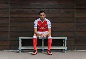 Images Dated 21st September 2016: Arsenal Squad: Lucas Perez at 2016-17 Season Photocall