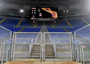 SL Benfica V Arsenal 2020-21 Prints: Arsenal at Stadio Olimpico: UEFA Europa League Clash Against SL Benfica