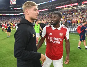 Arsenal Stars Ainsley Maitland-Niles and Emile Smith Rowe Celebrate Pre-Season Victory in Baltimore