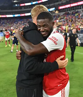 Arsenal Stars Ainsley Maitland-Niles and Emile Smith Rowe Post-Match in Baltimore During Arsenal's 2022 Pre-Season Tour Against Everton